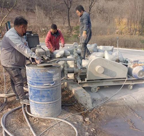 南郊路面下沉注浆